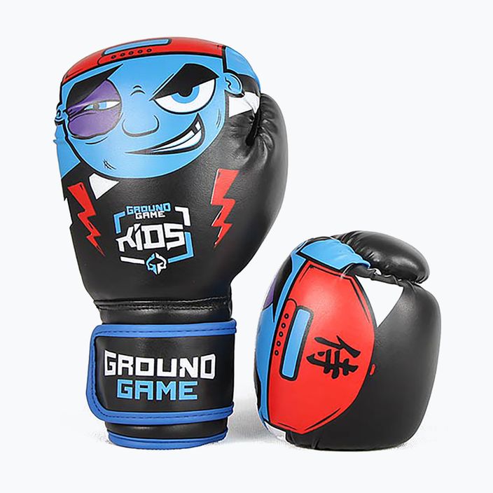 Detské boxerské rukavice Ground Game Prodigy čierno-modré 10