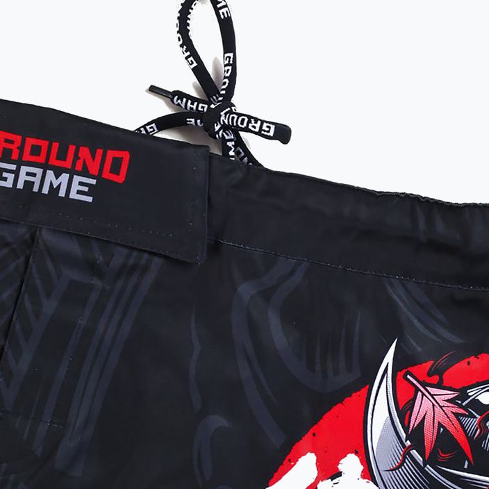 Pánske tréningové šortky Ground Game MMA Samurai 2.0 black/red 5