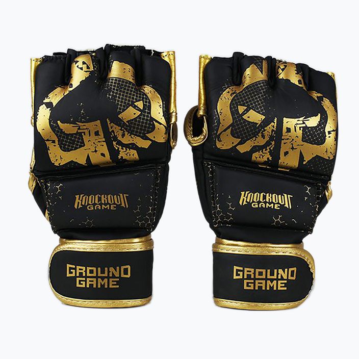 GroundGame MMA Cage Gold sparing rukavice čierne MMAGLOCGOLDSM 7