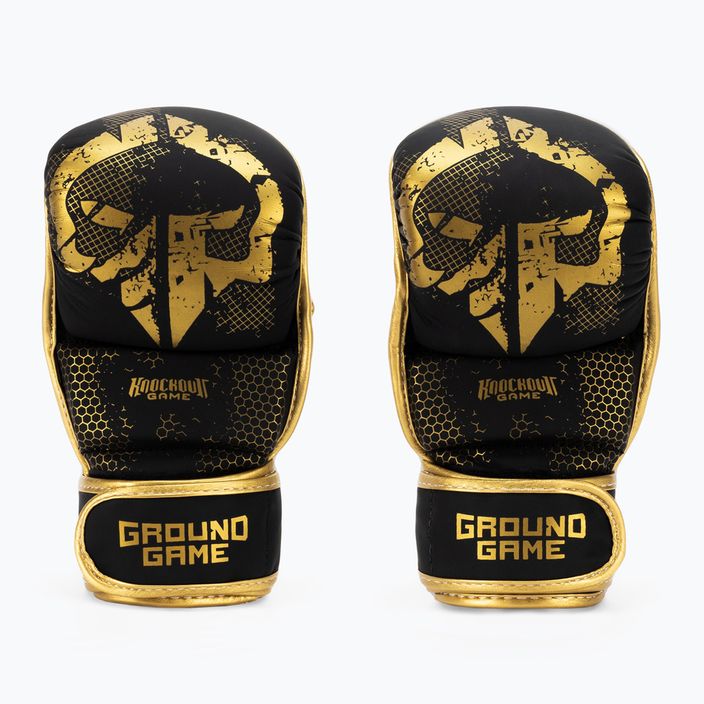 GroundGame MMA Cage Gold sparing rukavice čierne MMAGLOCGOLDSM