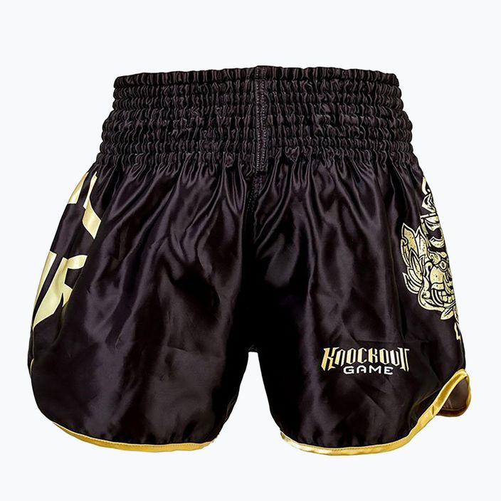 Ground Game Muay Thai pánske boxerské šortky 'Gold' čierne 21MTSHGOLDS 3