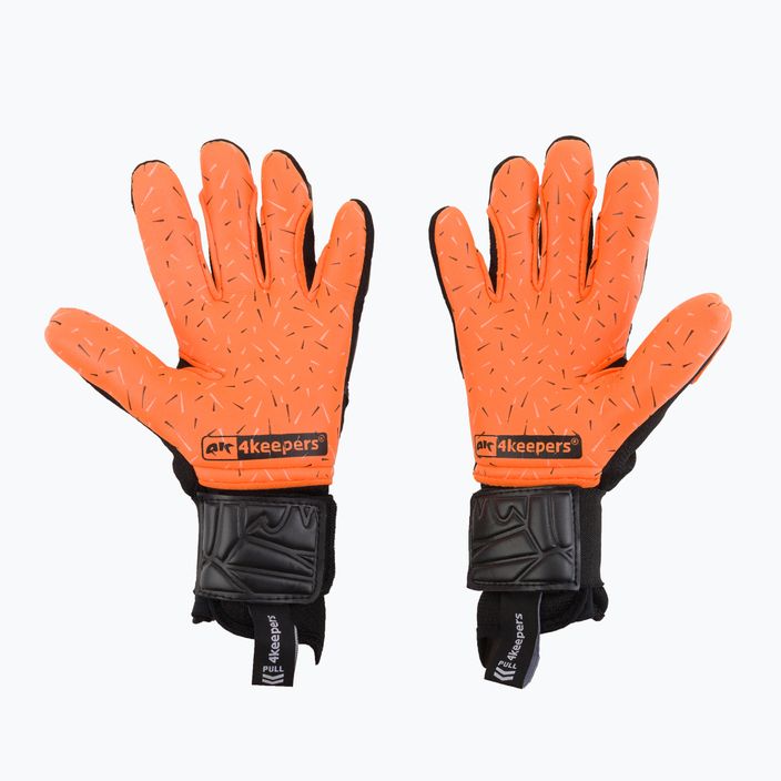 4Keepers Equip Flame Nc Jr detské brankárske rukavice čierno-oranžové EQUIPFLNCJR 2