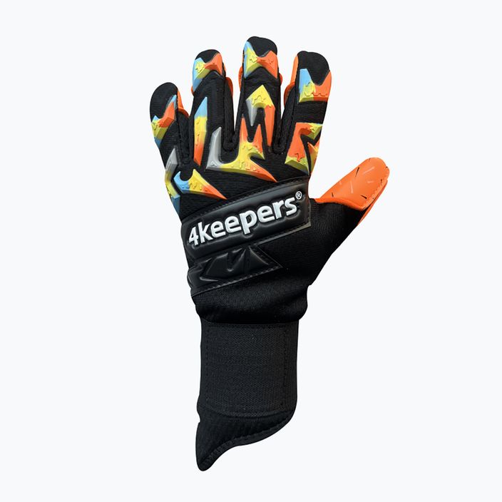 4Keepers Equip Flame Nc Jr detské brankárske rukavice čierno-oranžové EQUIPFLNCJR 4