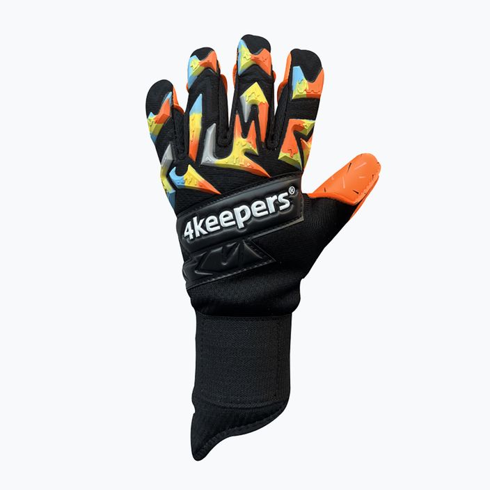4Keepers Equip Flame Nc brankárske rukavice čierno-oranžové EQUIPFLNC 4