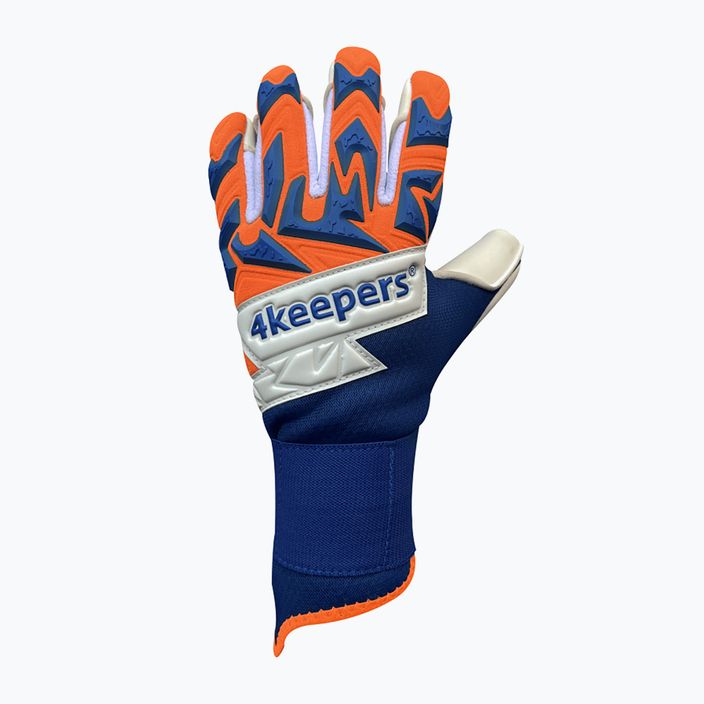 4Keepers Equip Puesta Nc Jr detské brankárske rukavice modré a oranžové EQUIPPUNCJR 4
