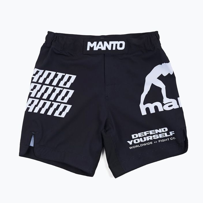 MANTO Distort pánske tréningové šortky čierne MNS519