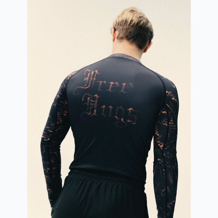 MANTO Rashguard s dlhým rukávom Free Hugs black 7