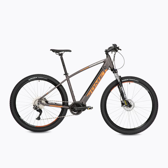 Romet e-Rambler E9.0 elektrický bicykel sivo-oranžový 2229701