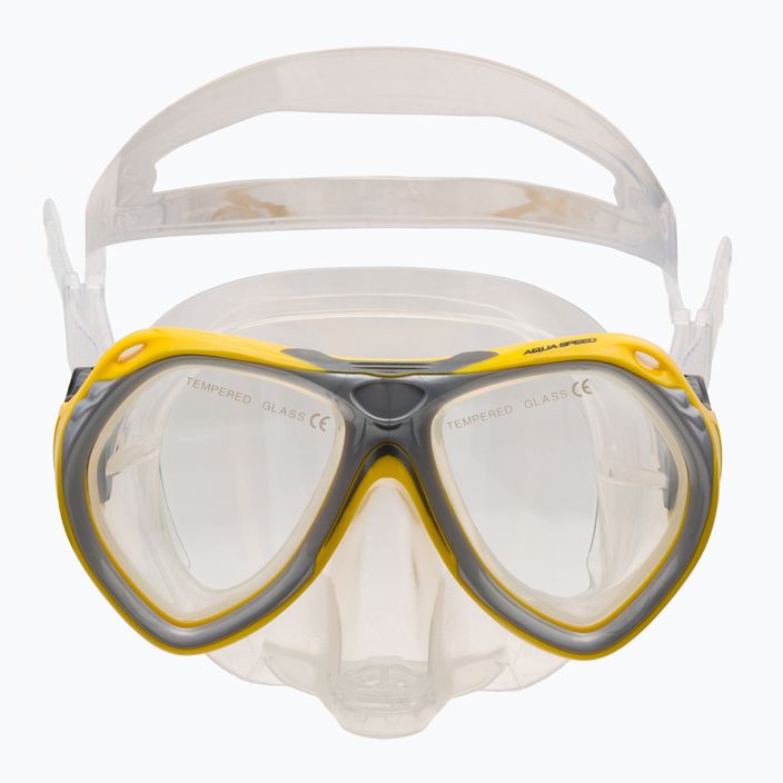 AQUA-SPEED detský potápačský set Aura + maska Evo + šnorchel žltá 605 2