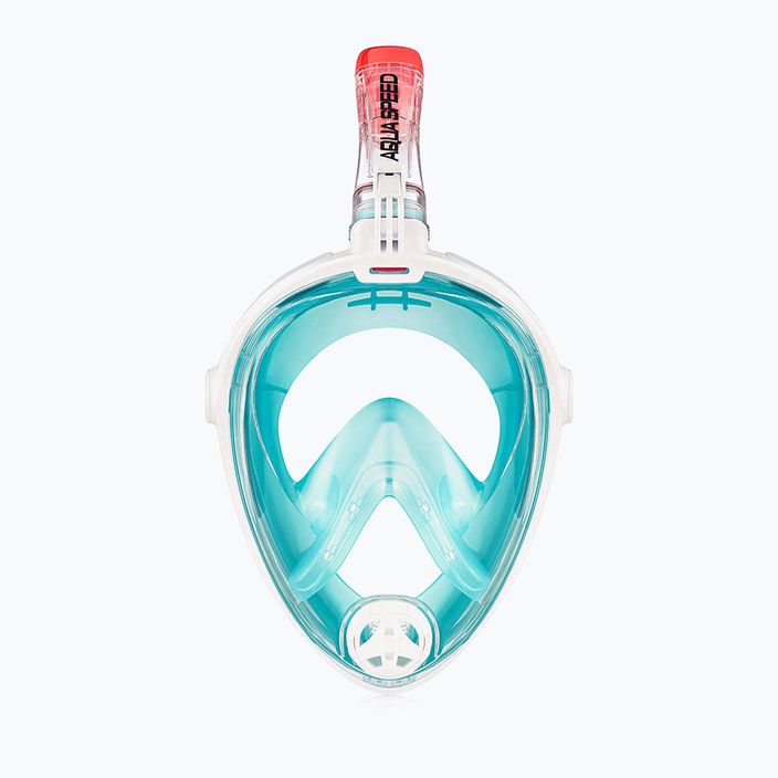 Celotvárová maska AQUA-SPEED Spectra 2.0 na šnorchlovanie biela/modrá 2
