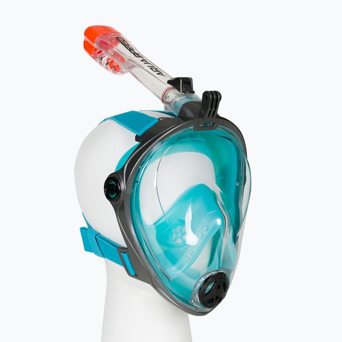 AQUA-SPEED Spectra 2.0 tyrkysová celotvárová maska na šnorchlovanie 247