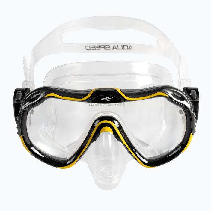 AQUA-SPEED Java + maska Elba + šnorchel potápačský set žltá 826 3