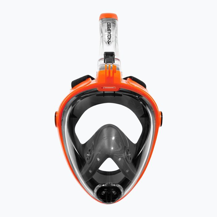 Celotvárová maska na šnorchlovanie  AQUA-SPEED Spectra 2.0  čierna/oranžová 2