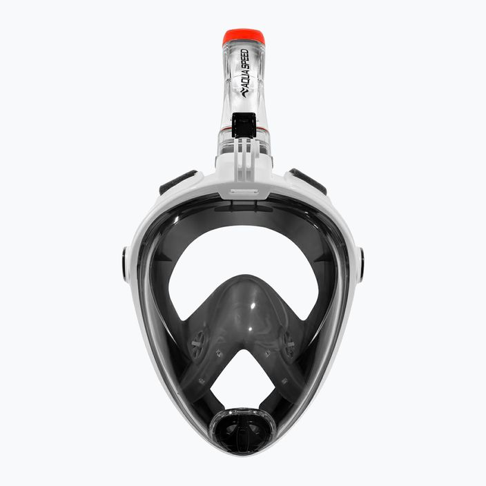 AQUA-SPEED Spectra 2.0 celotvárová maska na šnorchlovanie biela/čierna 2