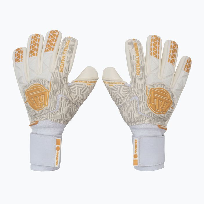 Football Masters Voltage Plus NC v 4.0 bielo-zlaté brankárske rukavice 1171-4