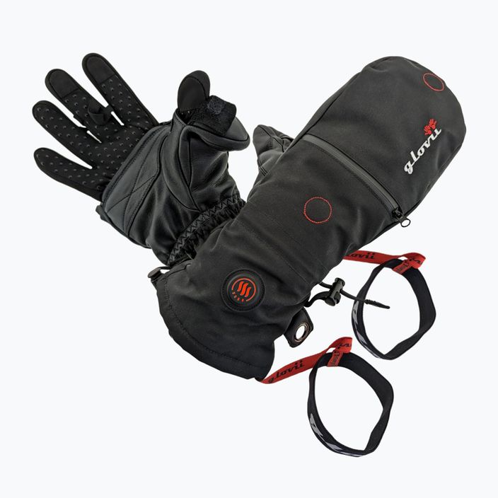 Glovia GS21 čierne vyhrievané rukavice 2 v 1 3