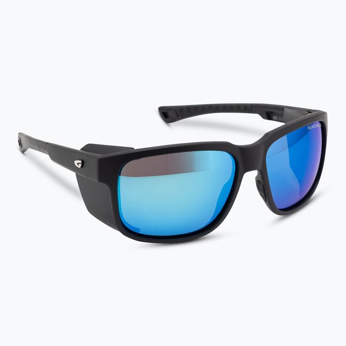 Slnečné okuliare GOG Makalu matná čierna/polychromatická bielo-modrá