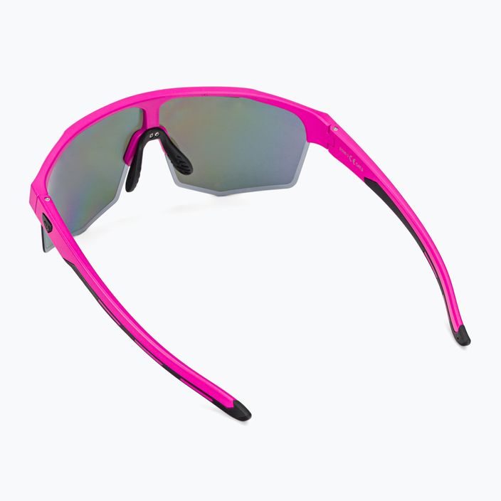 Cyklistické okuliare GOG Athena matné neónovo ružové / čierne / polychromatické bielo-modré E508-3 2