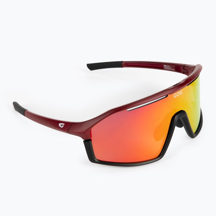Cyklistické okuliare GOG Odyss matné bordové / čierne / polychromatické červené E605-4 2