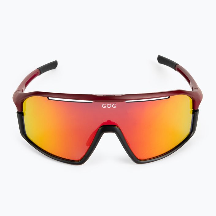 Cyklistické okuliare GOG Odyss matné bordové / čierne / polychromatické červené E605-4 4