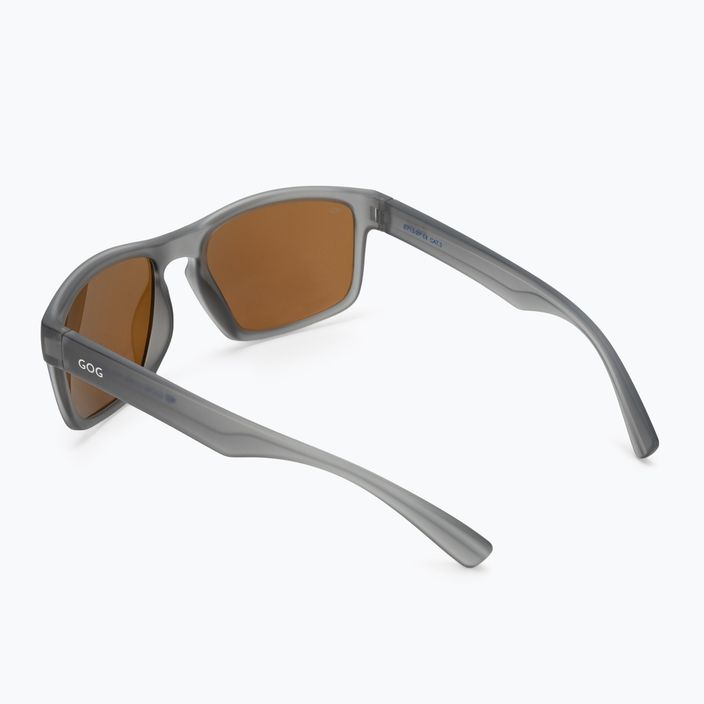 GOG Logan fashion matné krištáľovo sivé / polychromatické bielo-modré slnečné okuliare E713-2P 2