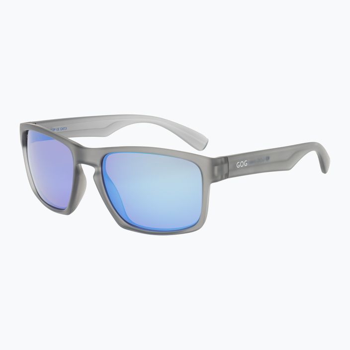 GOG Logan fashion matné krištáľovo sivé / polychromatické bielo-modré slnečné okuliare E713-2P 5