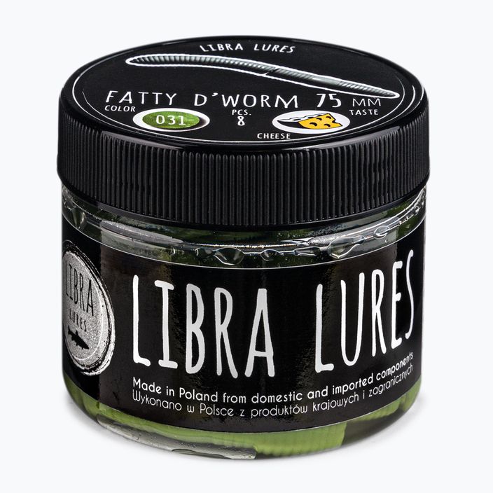 Libra Lures Fatty D'Worm Cheese gumová nástraha 8 ks olivová FATTYDWORMK75