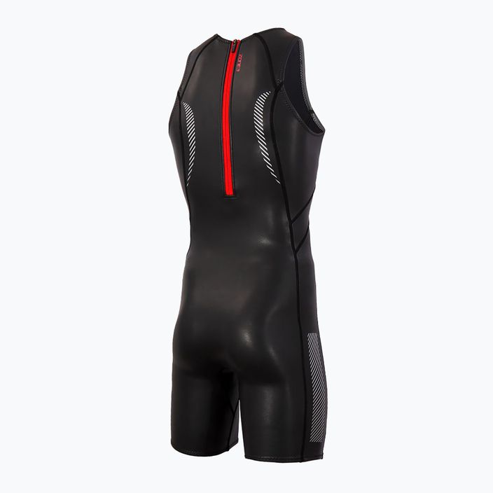 Pánsky triatlonový neoprén ZONE3 Kneeskin black/red 2