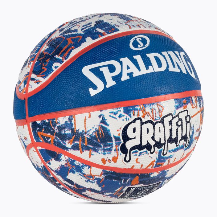 Spalding Graffiti 7 basketbalová lopta modrá a červená 84377Z 2