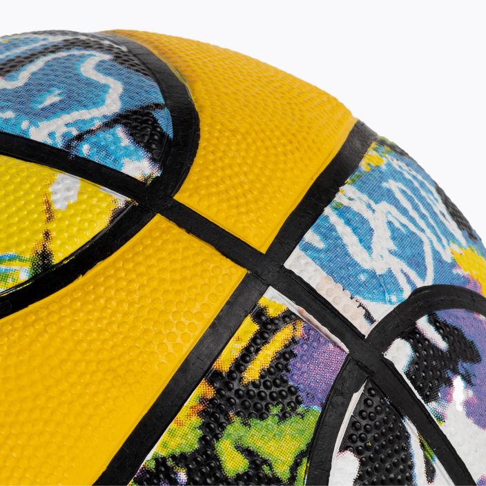 Spalding Graffiti 7 basketbalová lopta zelená a žltá 249338 4