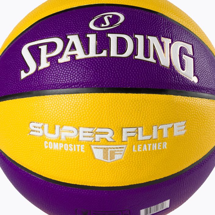 Spalding Super Flite fialová a žltá basketbalová lopta 76930Z veľkosť 7 3