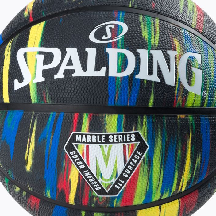 Spalding Marble basketbalová lopta čierna a farebná 84398Z veľkosť 7 3