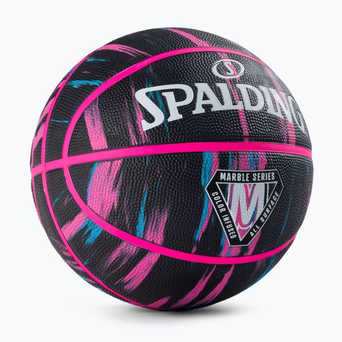 Spalding Marble basketbal čierno-ružový 84409Z veľkosť 6