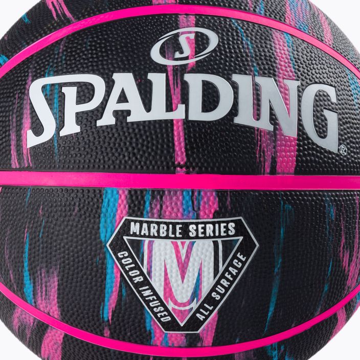 Spalding Marble basketbal čierno-ružový 84409Z veľkosť 6 3