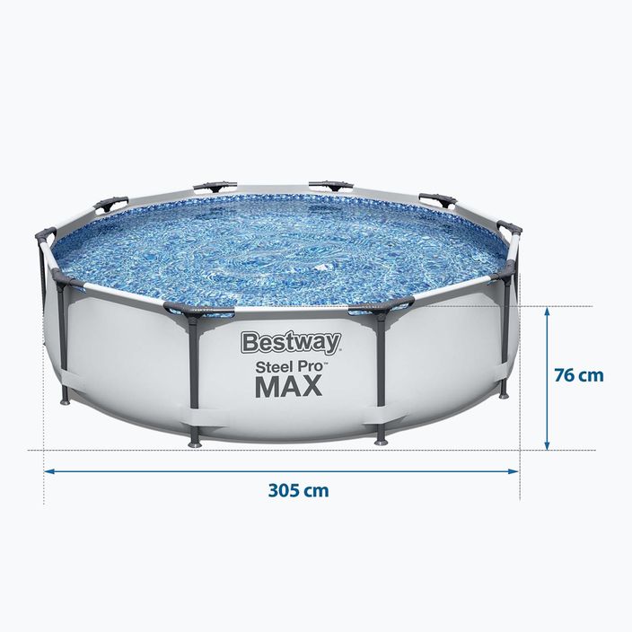 Bazén Bestway Steel Pro Max 305 x 76 cm sivý 4