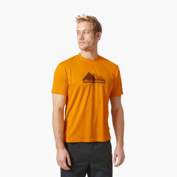 Pánske trekingové tričko Helly Hansen HH Tech Graphic 328 yellow 63088