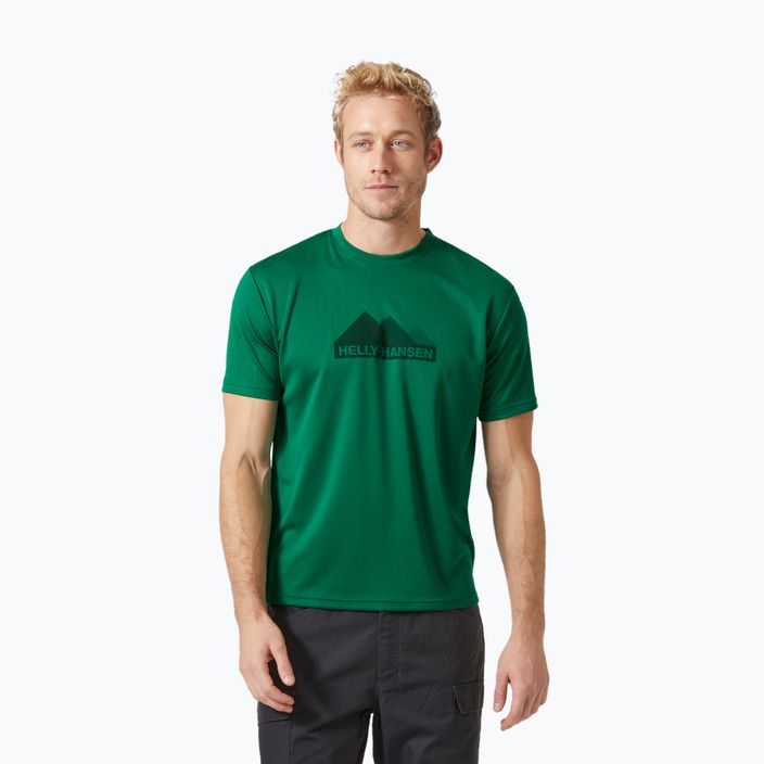 Pánske trekingové tričko Helly Hansen HH Tech Graphic 486 green 63088
