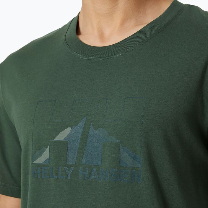 Helly Hansen Nord Graphic pánske trekové tričko zelené 62978_476 4
