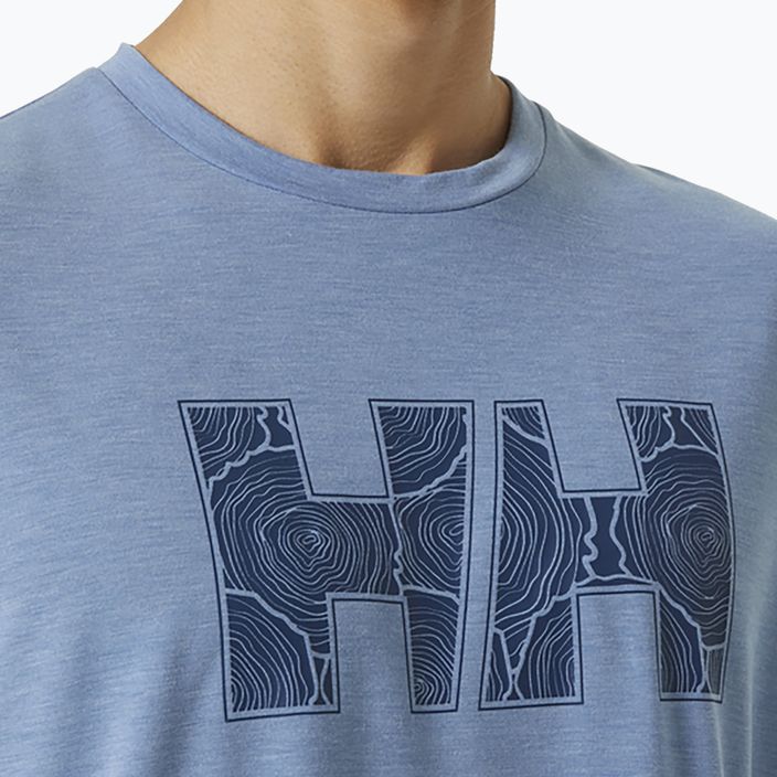 Helly Hansen Skog Recycled Graphic pánske trekingové tričko modré 63082_636 3