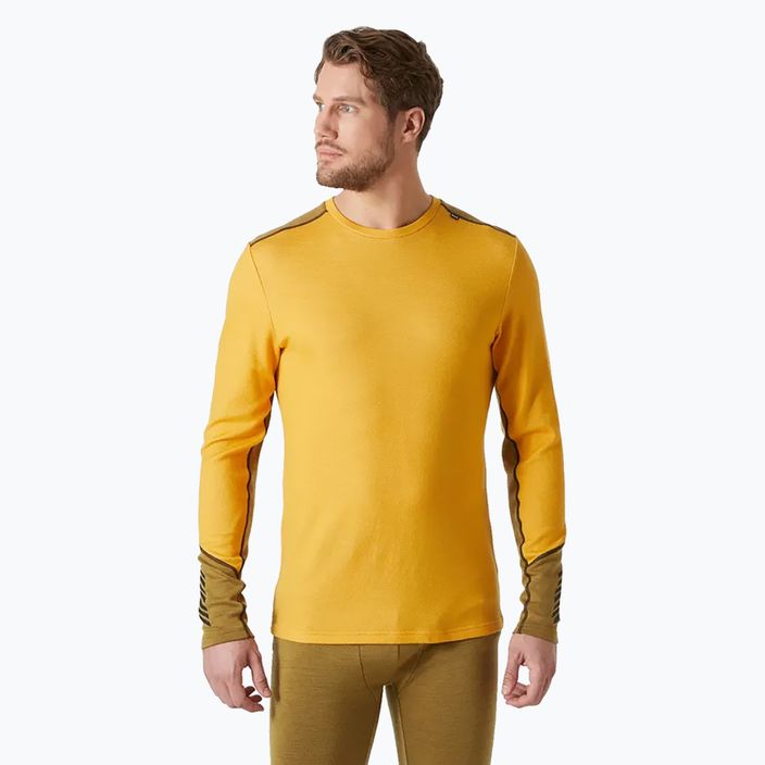 Pánske termo tričko Helly Hansen Lifa Merino Midweight Crew golden glow