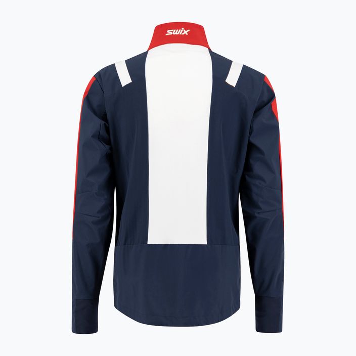 Pánska bunda na bežecké lyžovanie Swix Infinity tmavomodro-červená 15241-7511-S 5