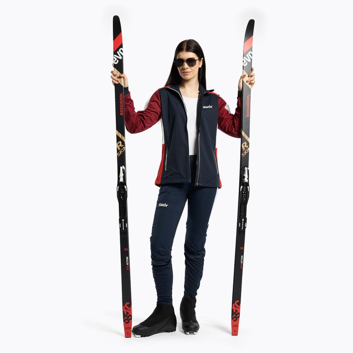 Dámska bunda na bežecké lyžovanie Swix Cross tmavomodro-červená 12346-7512-XS 2