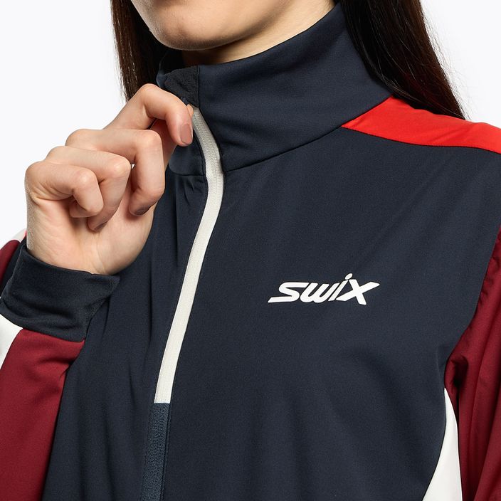 Dámska bunda na bežecké lyžovanie Swix Cross tmavomodro-červená 12346-7512-XS 4