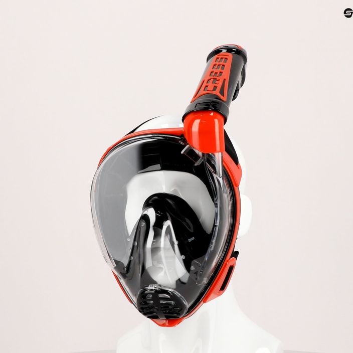 Cressi Duke Dry celotvárová maska na šnorchlovanie čierno-červená XDT005058 5