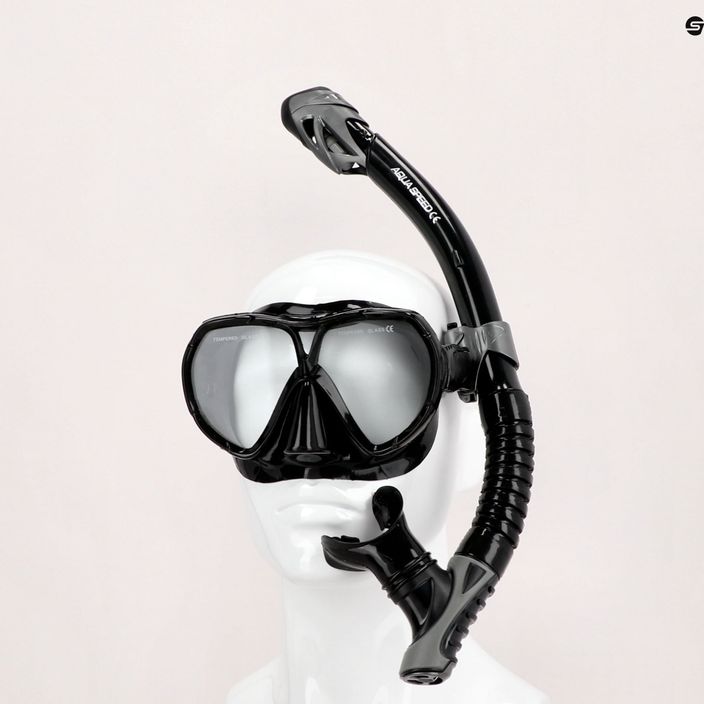 AQUA-SPEED Vanua + Borneo potápačský set maska + šnorchel čierna 610 8