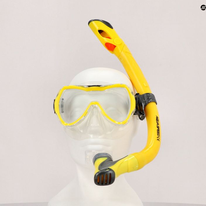 AQUA-SPEED detský potápačský set Enzo + maska Evo + šnorchel žltá 604 8