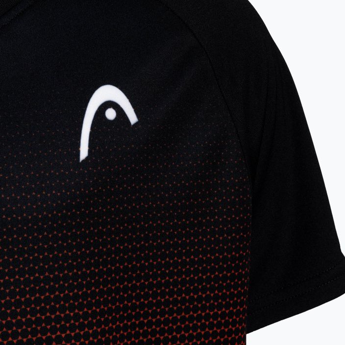 Detské tenisové tričko HEAD Topspin čierno-oranžové 816062 3