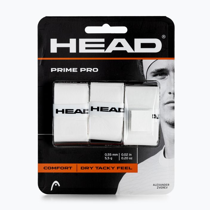 Omotávka na tenisovú raketu HEAD Prime Pro 3 ks biela 285319 2
