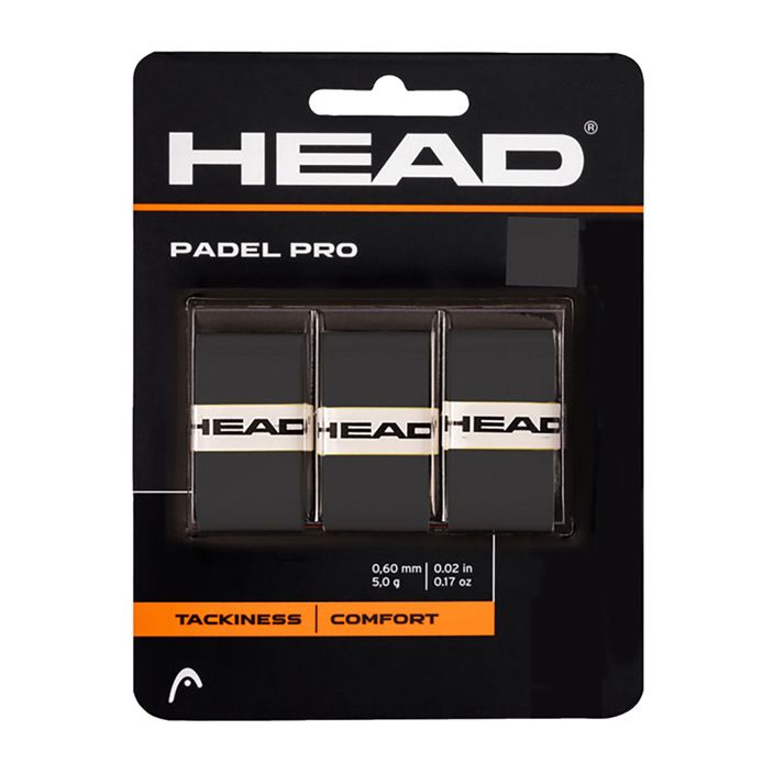 Omotávka na raketu HEAD Padel Pro 3 ks čierna 285111 2