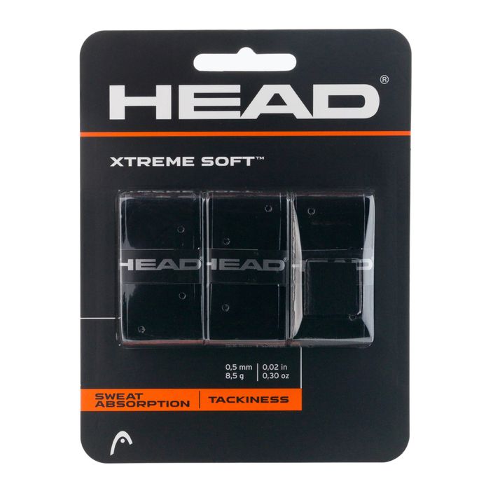 HEAD Xtremesoft Grip Tenisová raketa Overwrap 3 ks čierna 285104 2